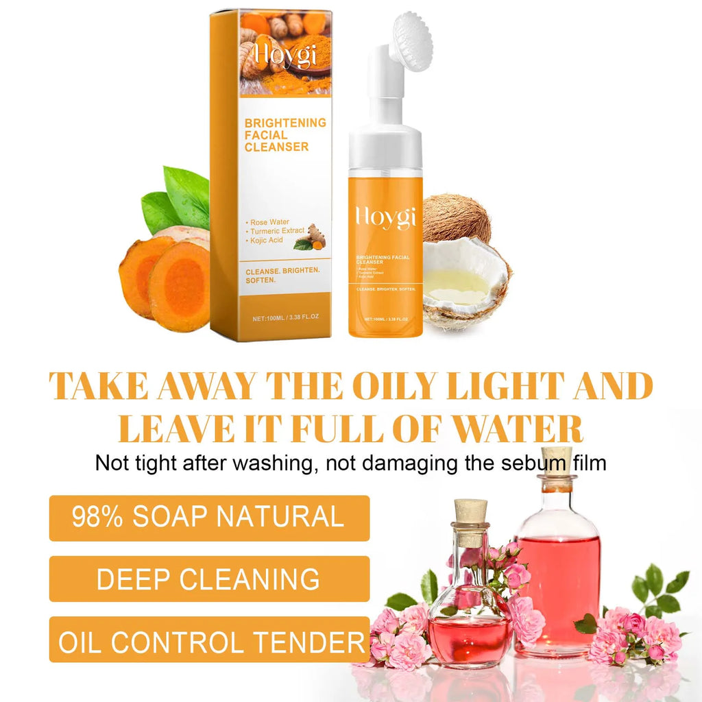 Turmeric Cleanser Deeply Cleansing Kojic Acid Blackhead Remover Skin Cleansing Oil Control Fade Acne Marks Brighten Foam Cleanse Oasis Select