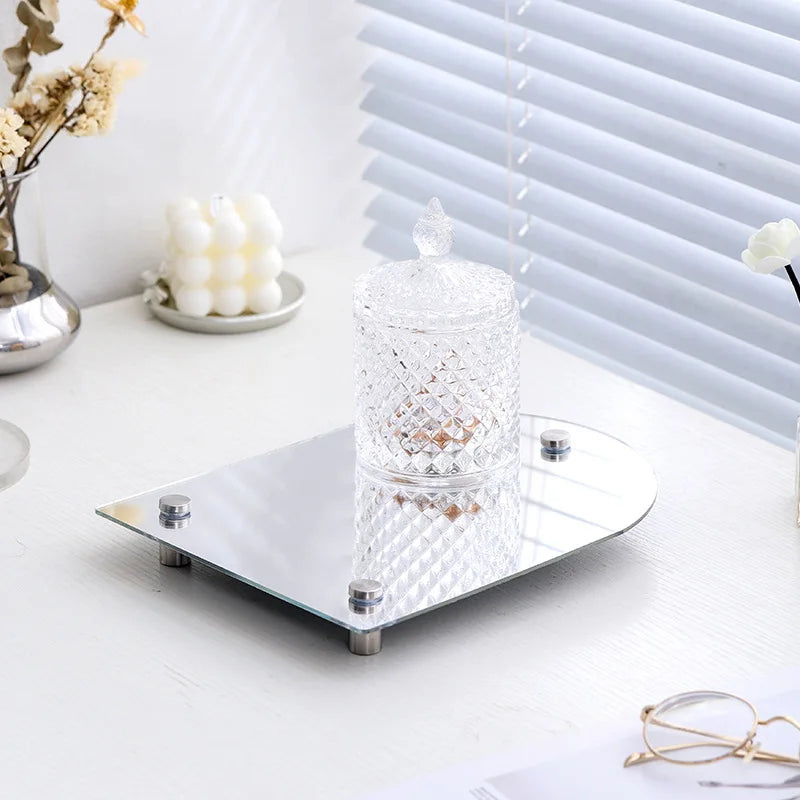 Acrylic Decorative Tray Organizer | Desk, Vanity & Shelf Display
