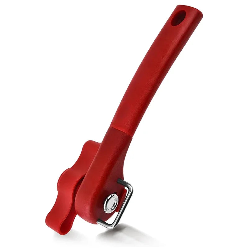Manual Safety Can Opener Stainless Steel Can Knife Household Single-Handle Side Multi-Functional Can Opener Oasis Select One size Red