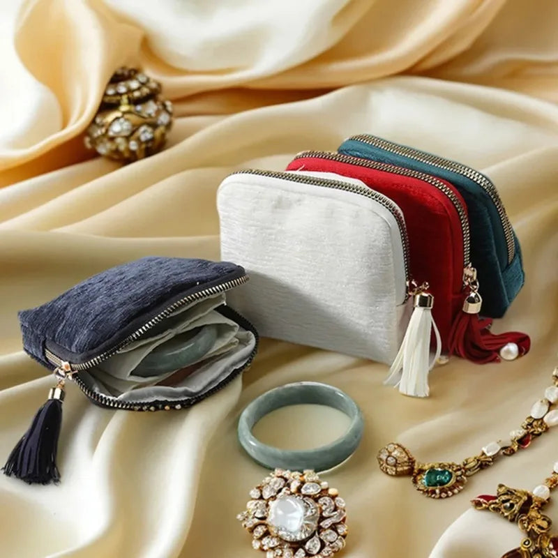 Handstring Storage Bag Portable Large Capacity Jewelry Bag Ring Pendant Bracelet Jewelry Box Jewelry Storage Oasis Select