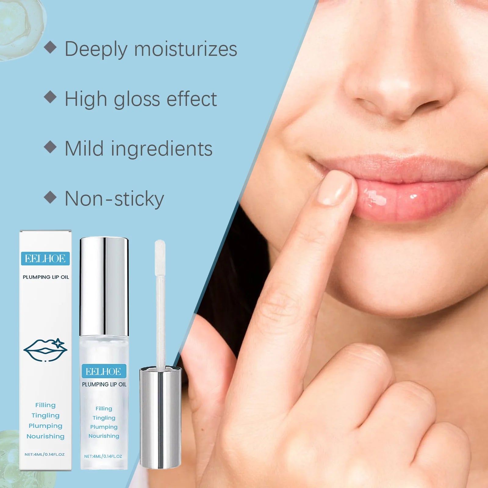 Plumping Lip Oil Daily Moisturizing Care Nourishes Softens Lips Repair Dry Chapped Lips Brightening Moisturizing Lip Care Oasis Select