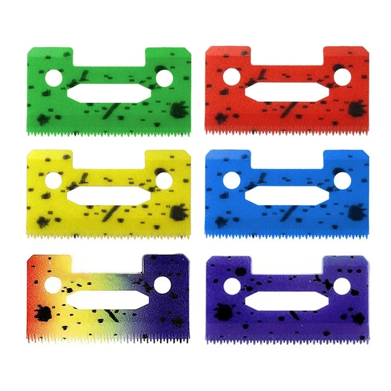 1/3/5Pcs Ceramic Clipper Blades Professional Head Replacement Barber Accessories Solid Color/Camouflage Color Ceramic Blade Oasis Select