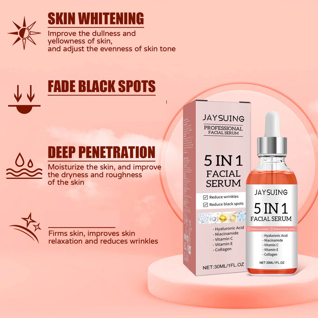 5-in-1 Facial Serum – Hyaluronic Acid, Niacinamide & Vitamin C Face Serum Oasis Select