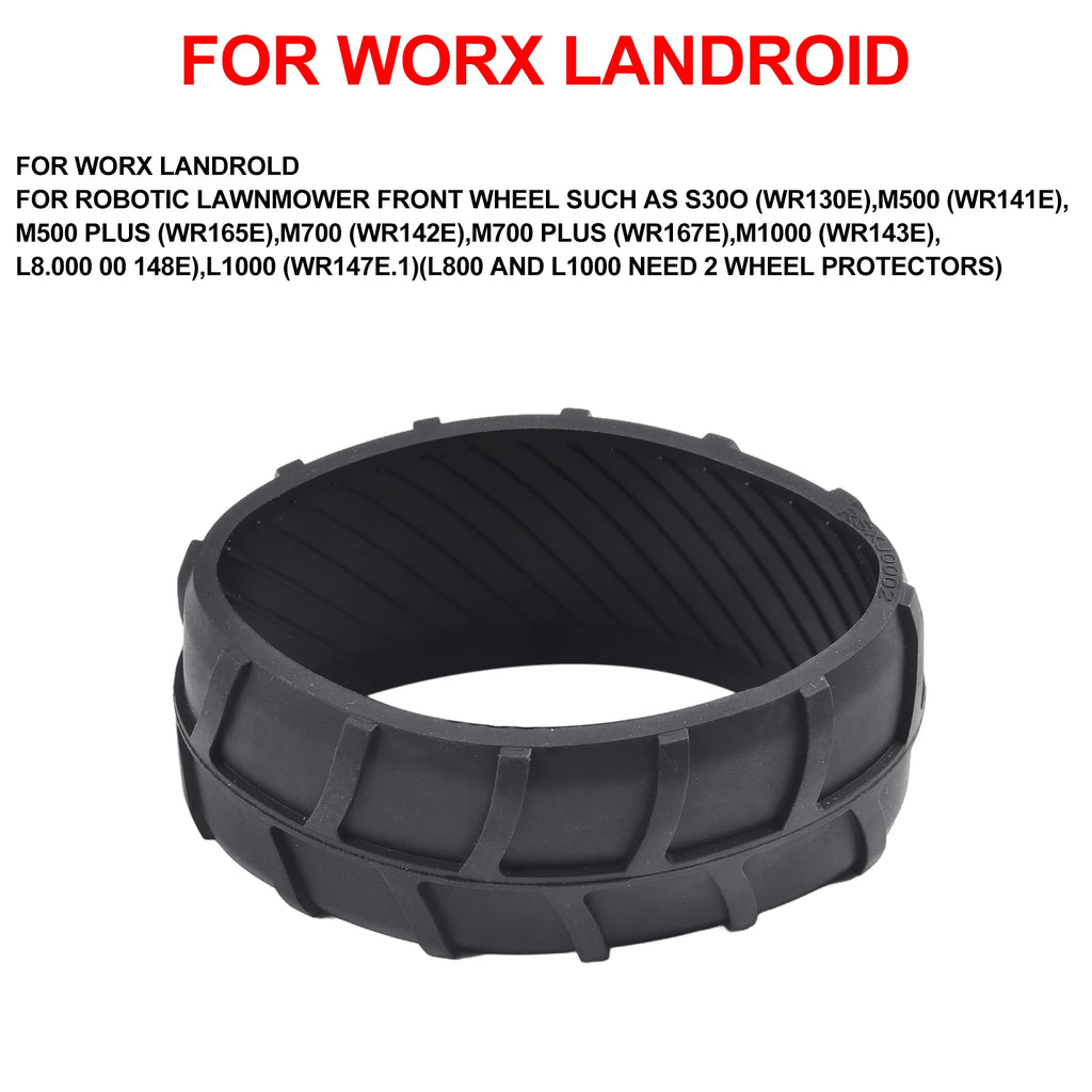 Lawn Mowing Robot Front Wheel Rubber Anti-Slip Wheel Wheel Protection For Worx Front Bike M500 M700 Contour Adjustment Oasis Select
