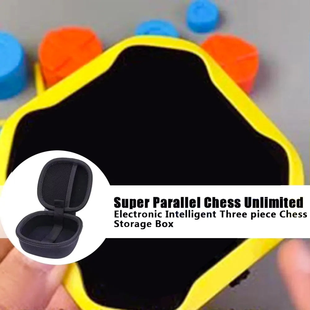 3-in-1 Game Console Storage Bag Handheld Puzzle Game Console Chess Storage Box for GiiKER Tic Tac Toe Bolt Game Oasis Select