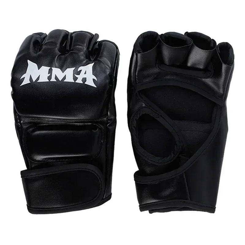 Professional Boxing Training Gloves Half Finger Leather Cushion for Adult Sanda Boxing UFC Training Sandbag Knuckles Oasis Select