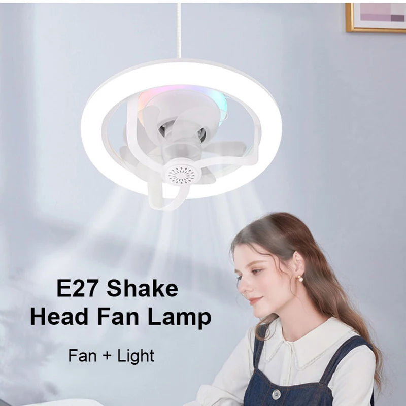 360° Aromatherapy Ceiling Fan Light | RGB LED & Remote Control