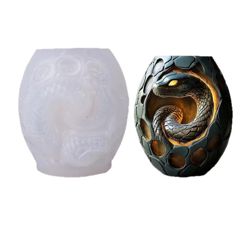 Snake Habitat Mold High-Quality Vase Mold Silicone Mold Lightweight For Storage Solutions Home Decor Art Projects Oasis Select White