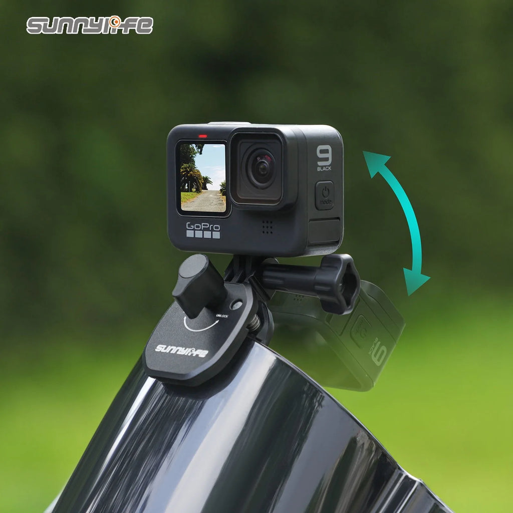Motorcycle Windshield Mount for Insta360 X5 X4 GoPro DJI Action