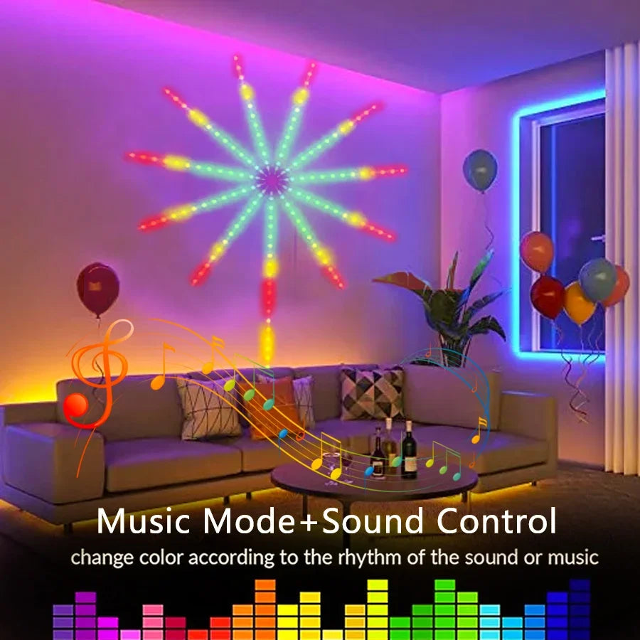 RGB Firework LED Strip Lights – Bluetooth App & Music Sync LED Strip Lights Oasis Select