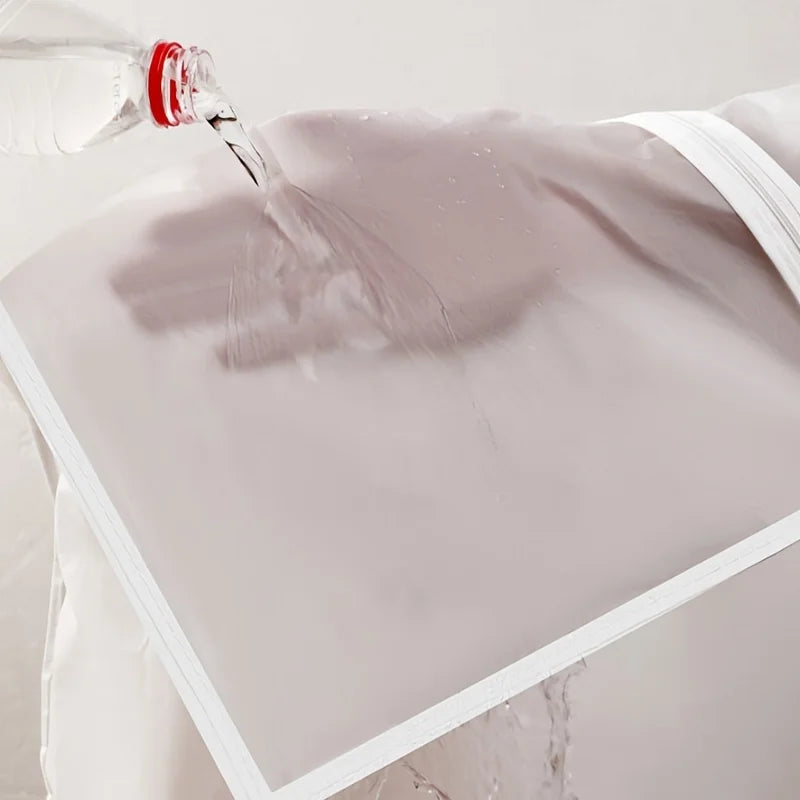 5PCS Clothes Hanging Dust Cover Wedding Dress Cover Storage Bag Transparent Fully Enclosed Clothes Cover With Zipper Suit Coat Oasis Select