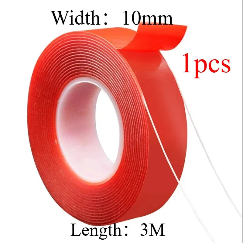Double Powerful Sided Tape Transparent with HighTemperature Resistance No Marks Waterproof Acrylic Car Adhesion Strong Tape Oasis Select 10X30cm-1pcs