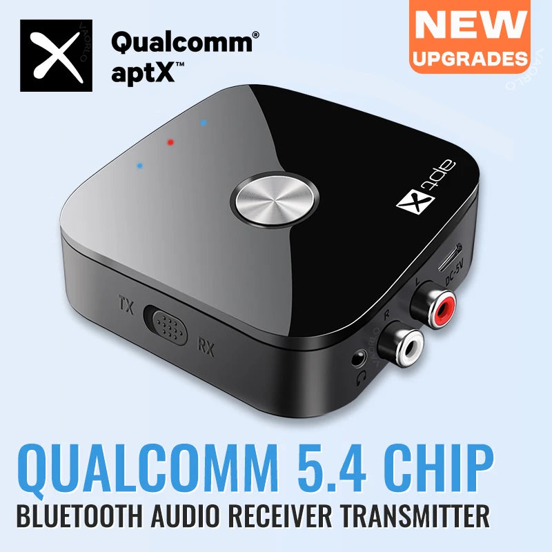 AptX-Adaptive/HD/LL Bluetooth 5.4 Audio Transmitter Receiver 3.5MM AUX Stereo RCA Music Wireless Adapter With MIC For Car TV PC Oasis Select
