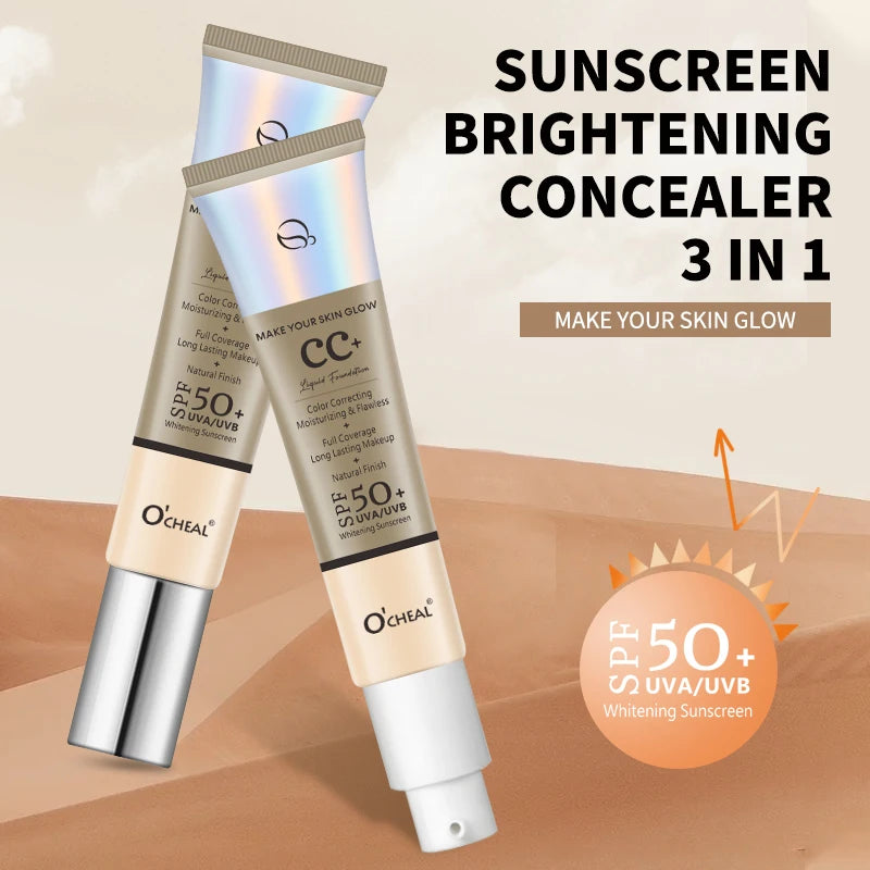 Ocheal CC Cream SPF 50+ Foundation, Concealer & Primer 30g
