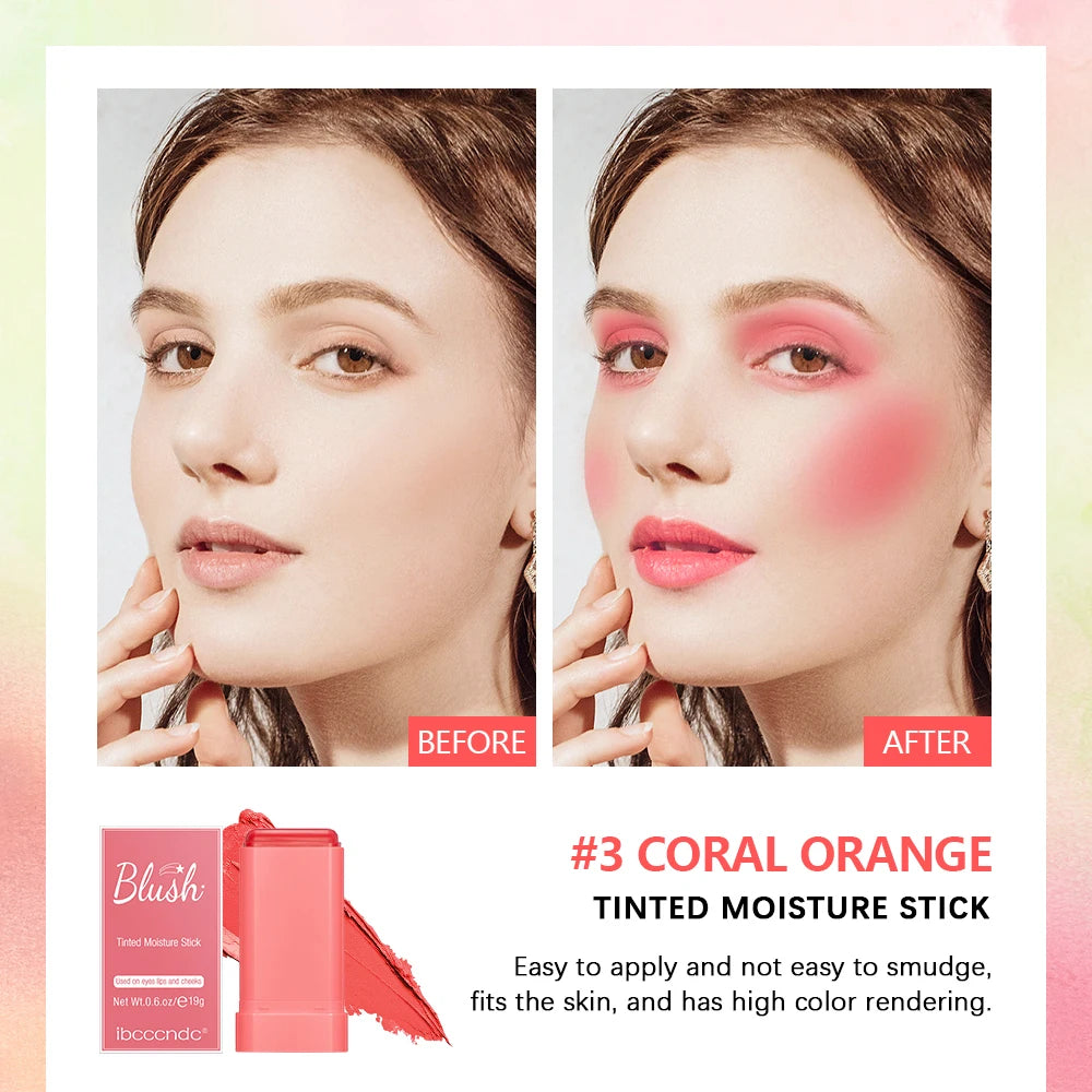 ibcccndc Multi-Use Blush Stick – Long-Lasting Creamy Blusher