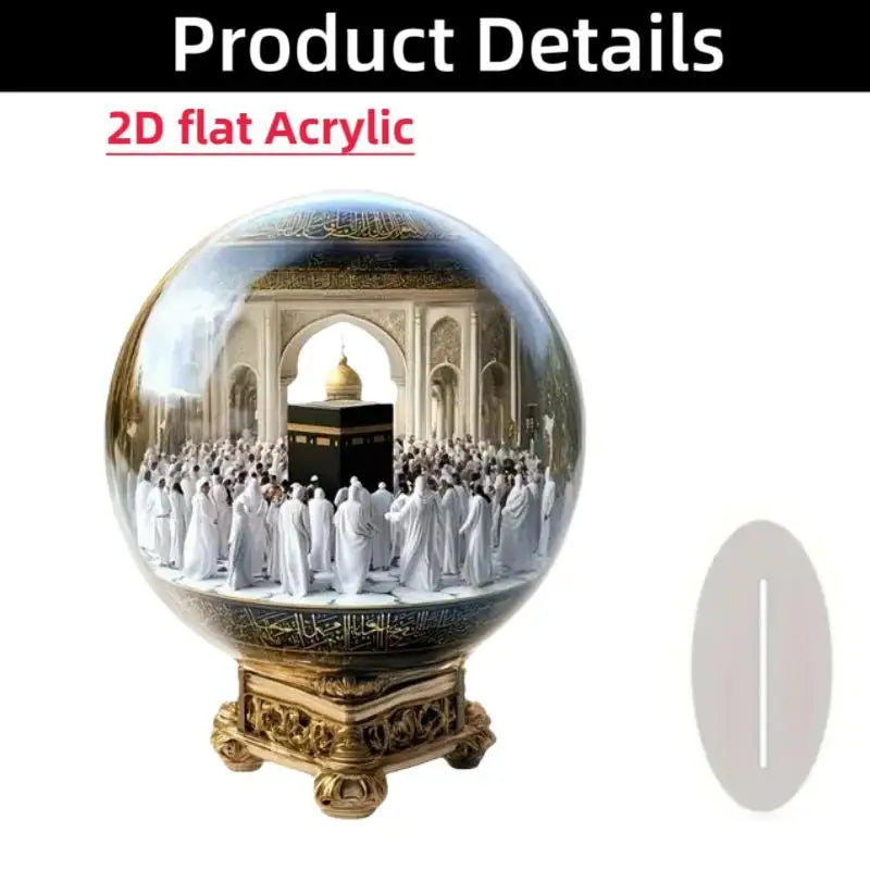 2D Acrylic Arabian Camel & Evil Eye Tree Desk Figurine