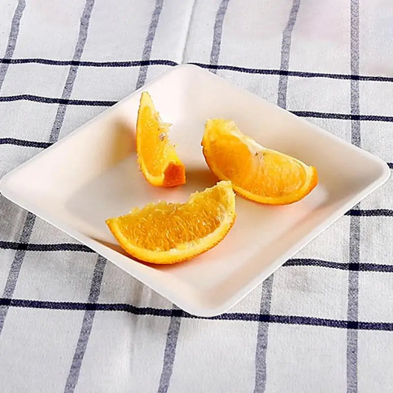 Compostable Sugarcane Dessert Plates – 10 or 25 Pack | Eco Snack