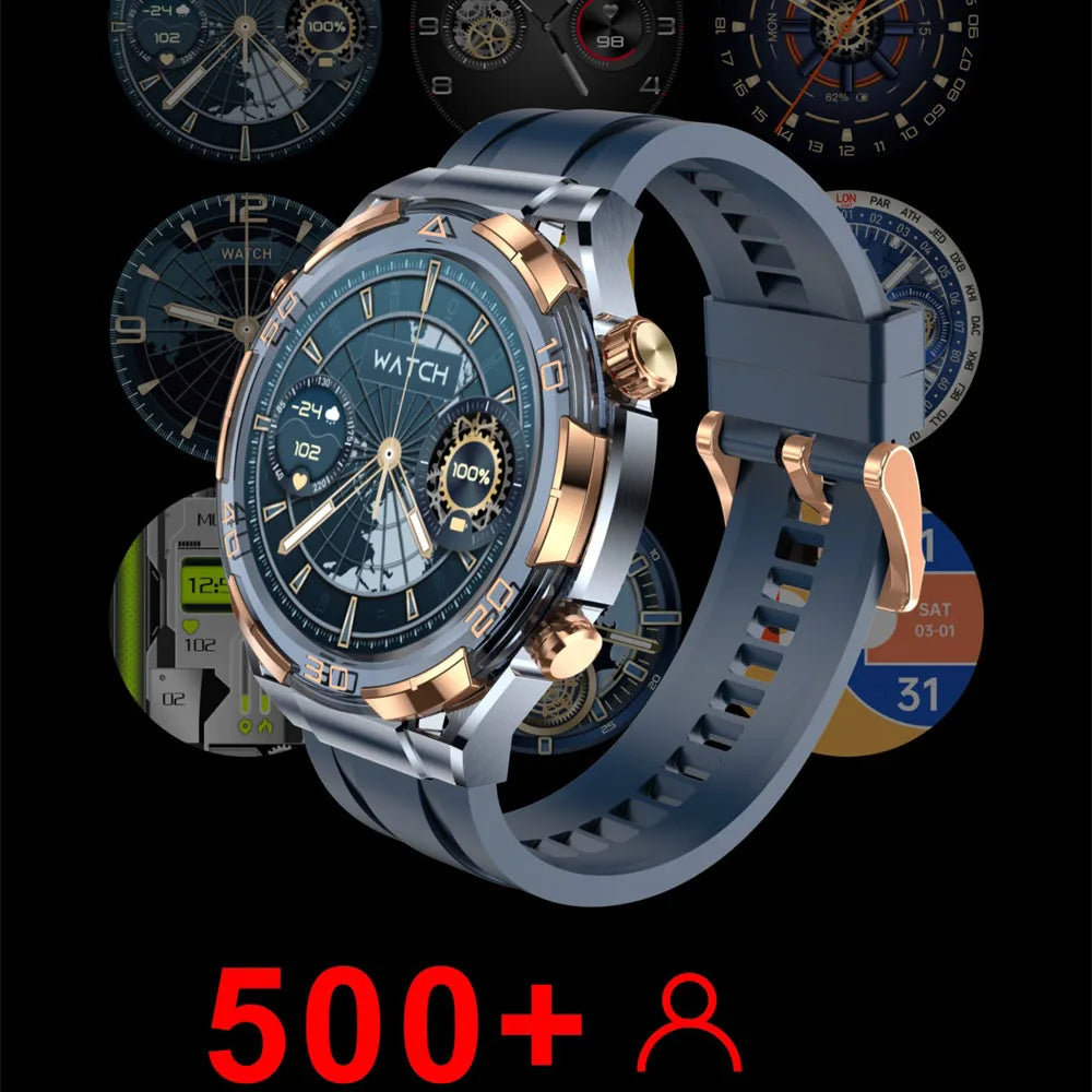 Waterproof Smartwatch Blue Tooth Call AMOLED Positioning Sleep Health Monitor Exercise Smart Watches For Men NFC Voice Assistant Oasis Select