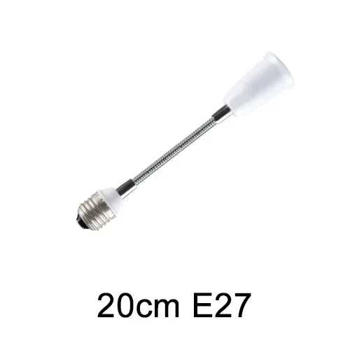 E27 to E27 Flexible Bulb Socket Extender E27 Lamp Rotating Base Lamp Holder 110V 220V Extension Converter 6/9/15/20/30/35/60cm Oasis Select 20CM E27 to E27