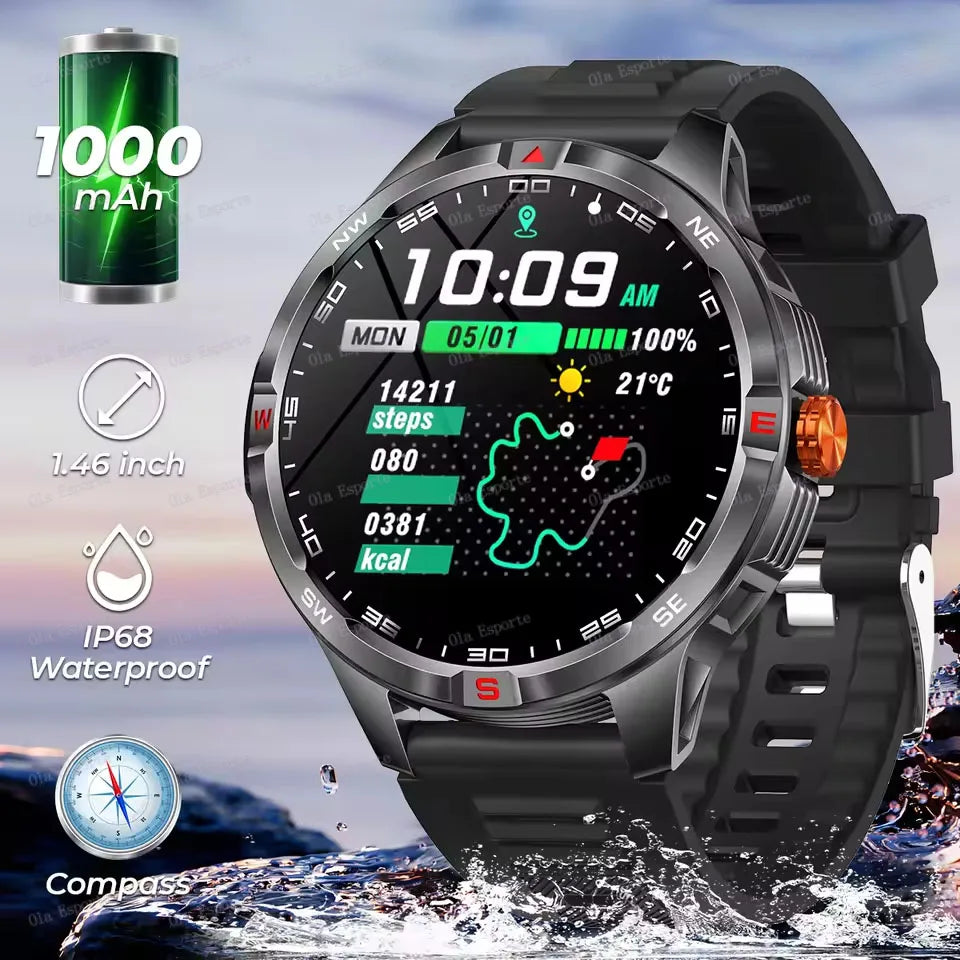 Ola Esporte Smart Watch 2025 – GPS, Compass & 100+ Sports