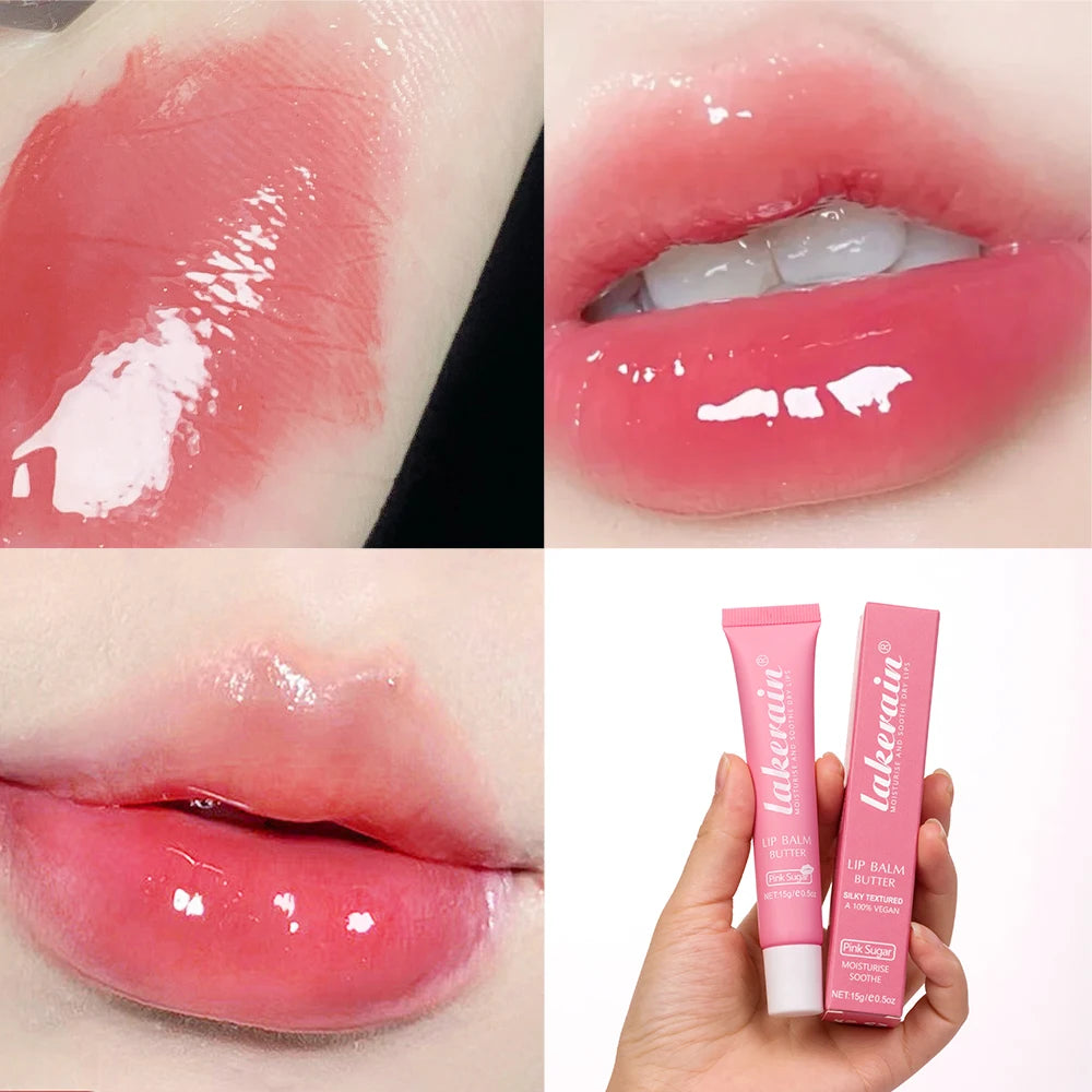 Summer Tinted Lip Butter Balm Conditioning Vegan Pink Sugar Lip Balm for Instant Moisture Shine & Hydration Soothing Skincare Oasis Select