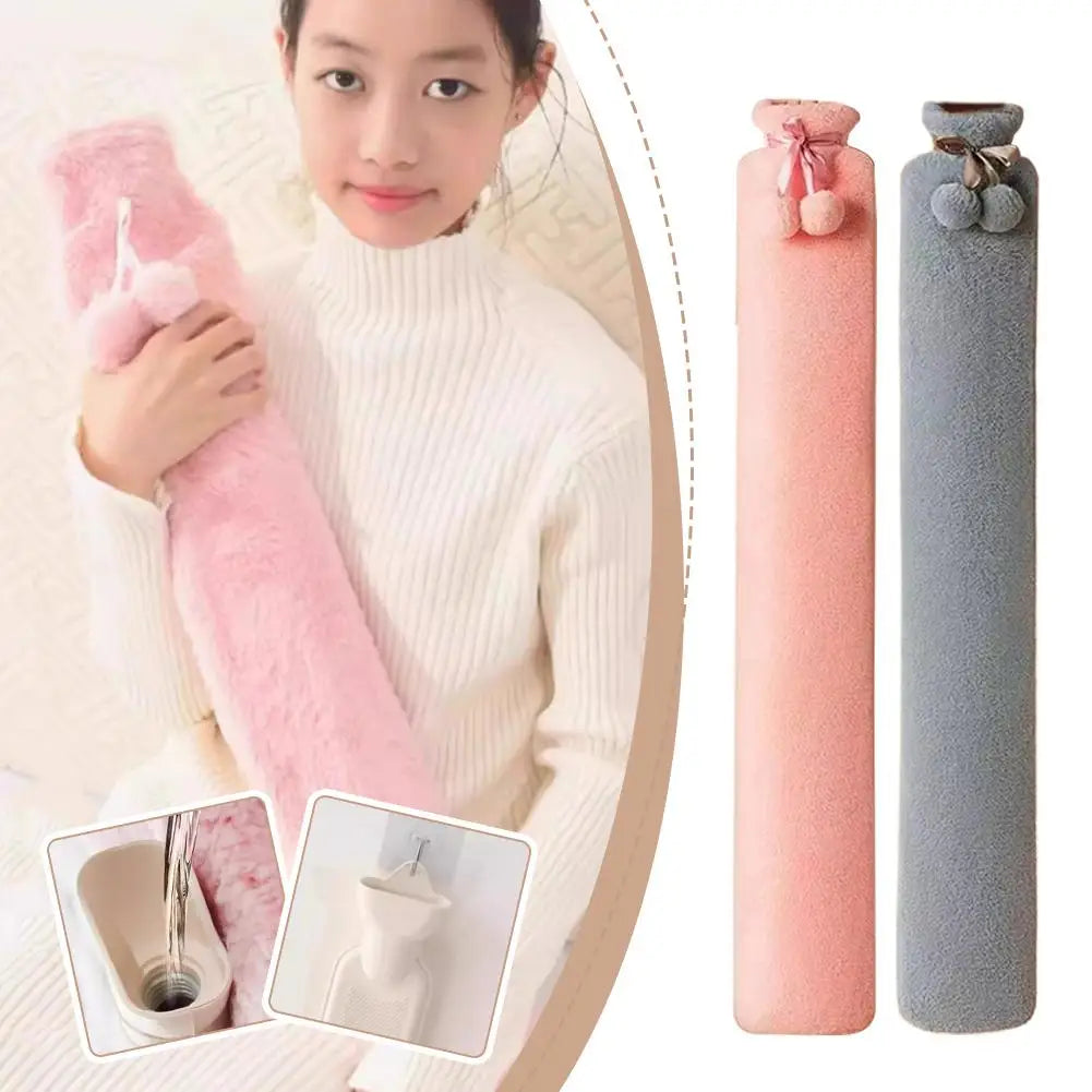 Oversized Extra Long Thickened Hot Water Bottle - Leak-Proof Water Filling Bed Large Capacity Winter Bed Heater for Cold Nights Oasis Select