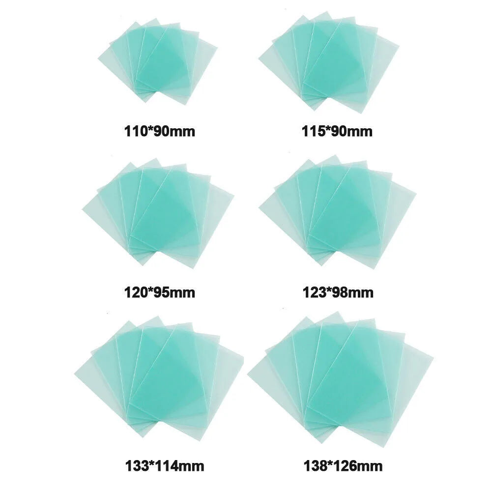 10Pcs/Set Spare Welding Shield Cover Lens Protector Plate For Welding Helmet Mask High Quanlity Safety Protective Equipment Oasis Select