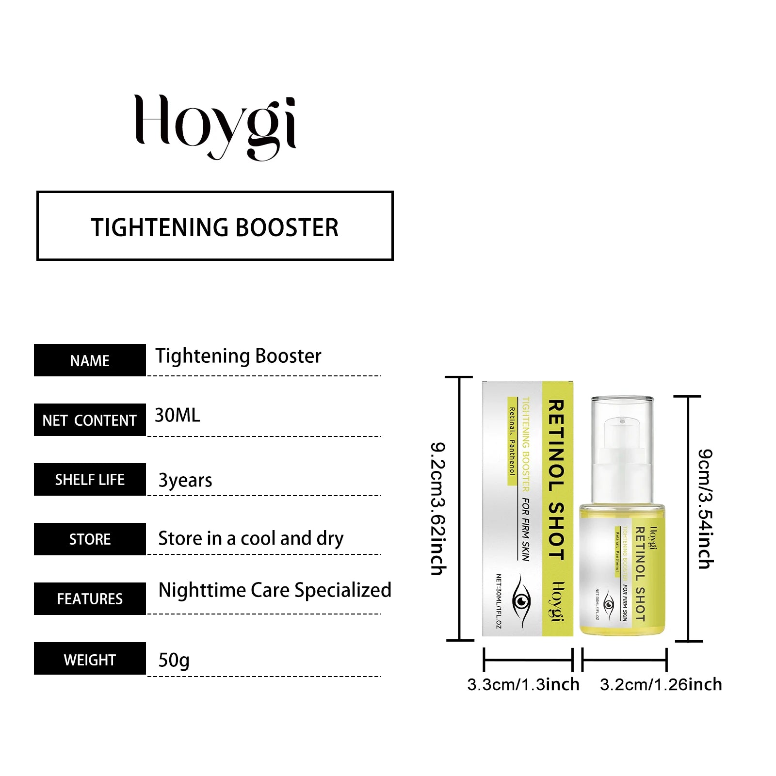 Retinol Eye Serum Tightening Booster Firming Fine Lines Dark Circles Hydrating Night Care 30ml Korean Repair Serum Skin Care Oasis Select