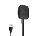 Charger for Fitbit Versa 4 / Sense/Versa 3 / Sense 2 Replacement Smart Watch Charger Dock Stand Charging Cable Oasis Select black