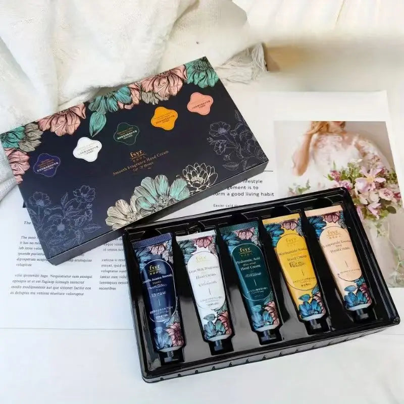 5PCS Fragrant Hand Cream gift box, moisturize and moisturize hands Makeup water gift set. Christmas gift, Valentine's Oasis Select 150G