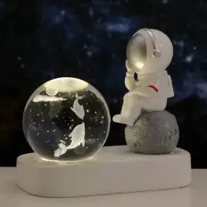 Astronaut Night Light Desktop Small Ornaments Decorative Crystal Ball