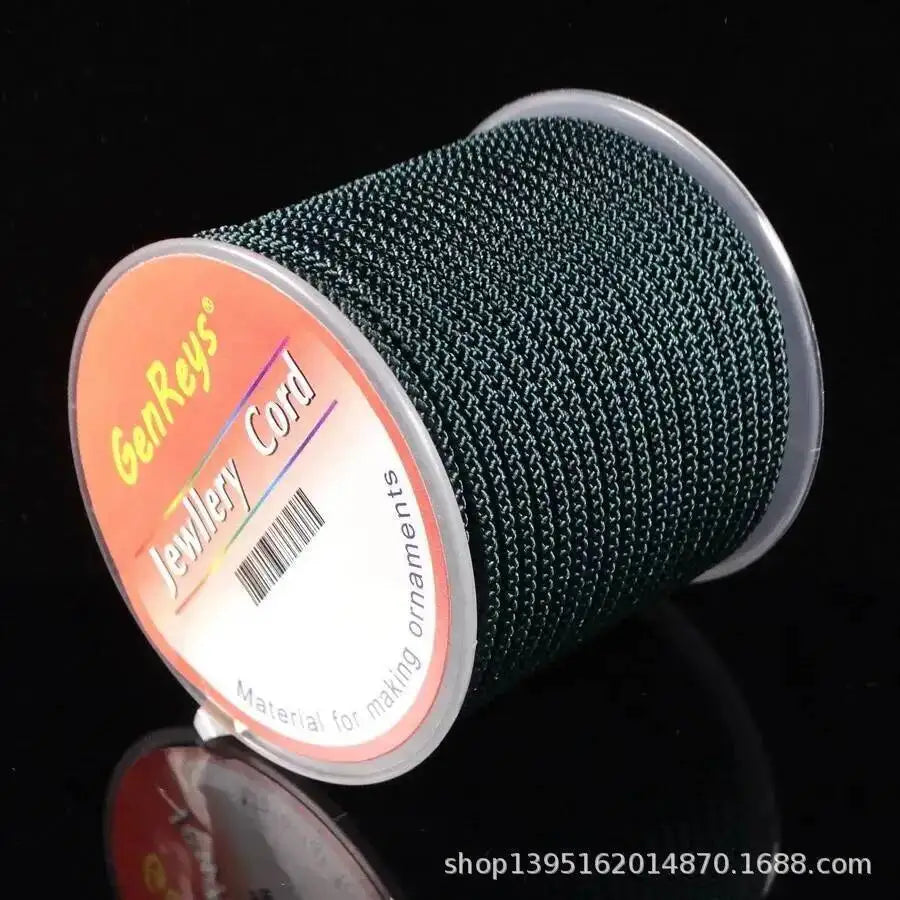2.3mm 10meter Jewelry Thread DIY Bracelet Rope Thread Woven Rope Morandi Strands Line Woven Yarn Oasis Select Dark Green 10m 2.3mm
