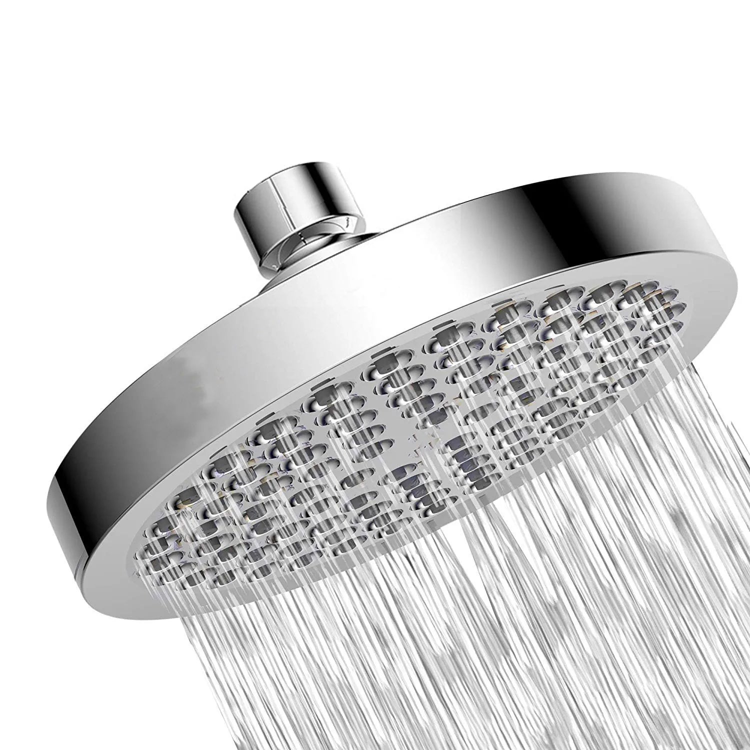 6-Inch Round Electroplated Shower Head Set with Extension Rod