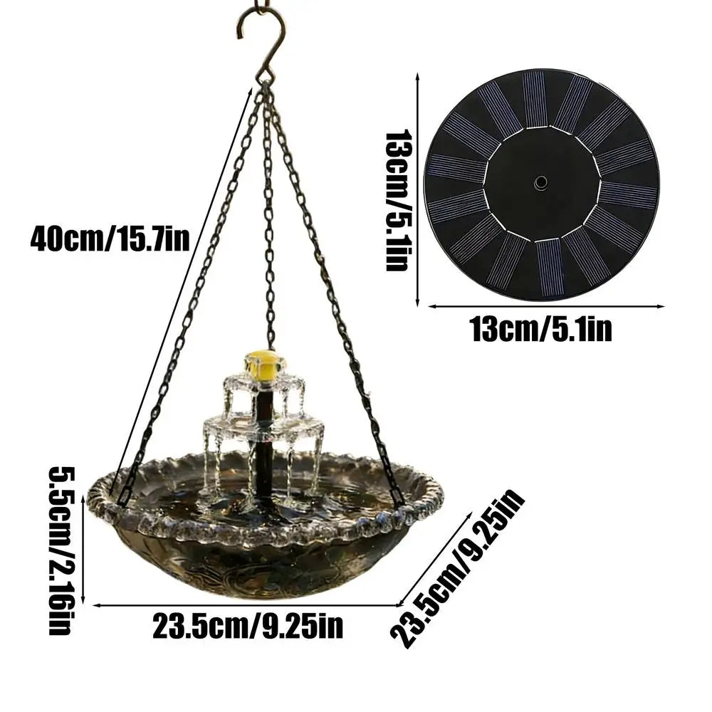 Solar Bird Bath Fountains Decorative with Pump Sprinkler Solar Powered Bird Bath Fountain for Outdoor Garden Yard Patio Porch Oasis Select Gray