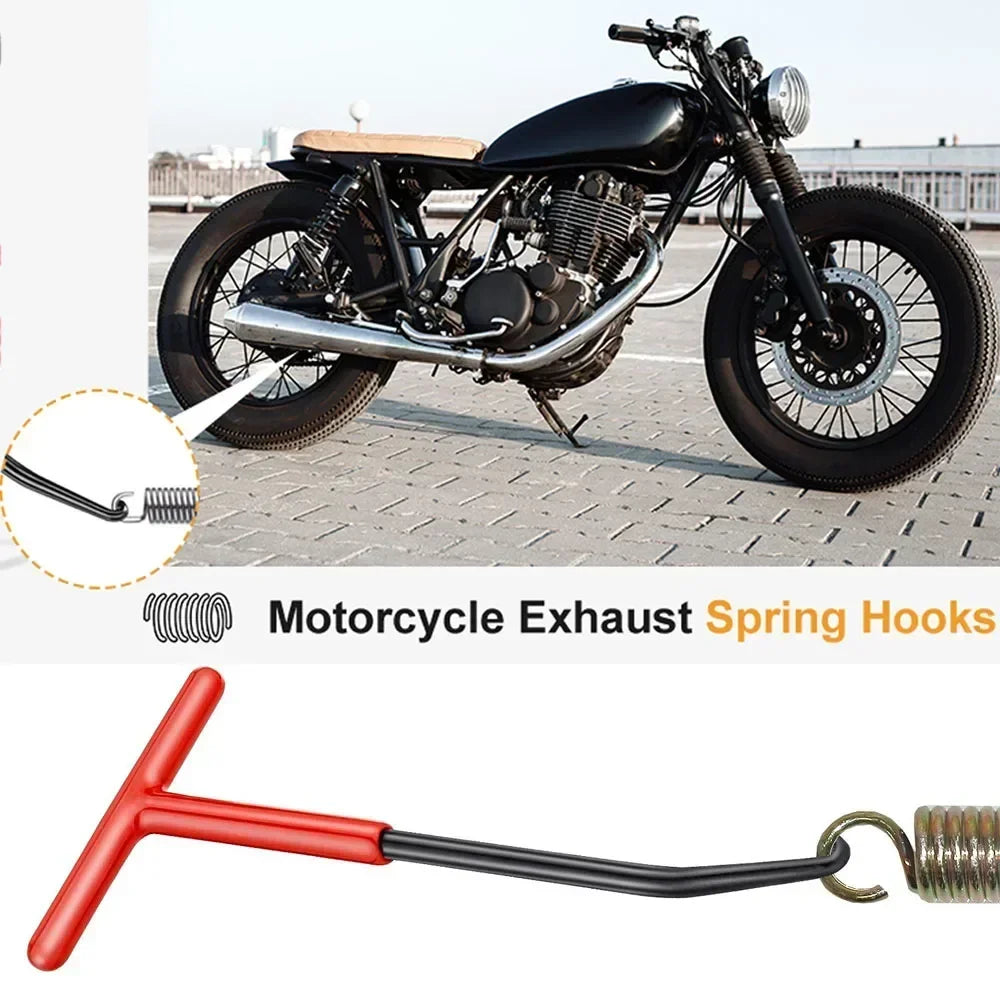 Motorcycle Repair Tool Exhaust Spring Hook T Shaped Handle Exhaust Pipe Spring Puller Installer Hooks Springs Removal Tool Oasis Select