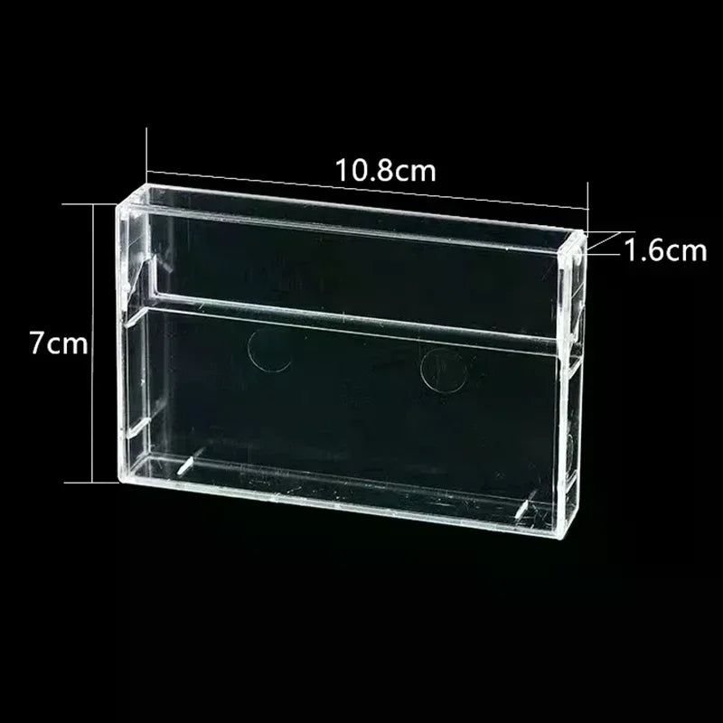 1Pc Cassette Tape Transparent Storage Box Audio Magnetic Recording Blank Tape Case Dustproof Box Oasis Select