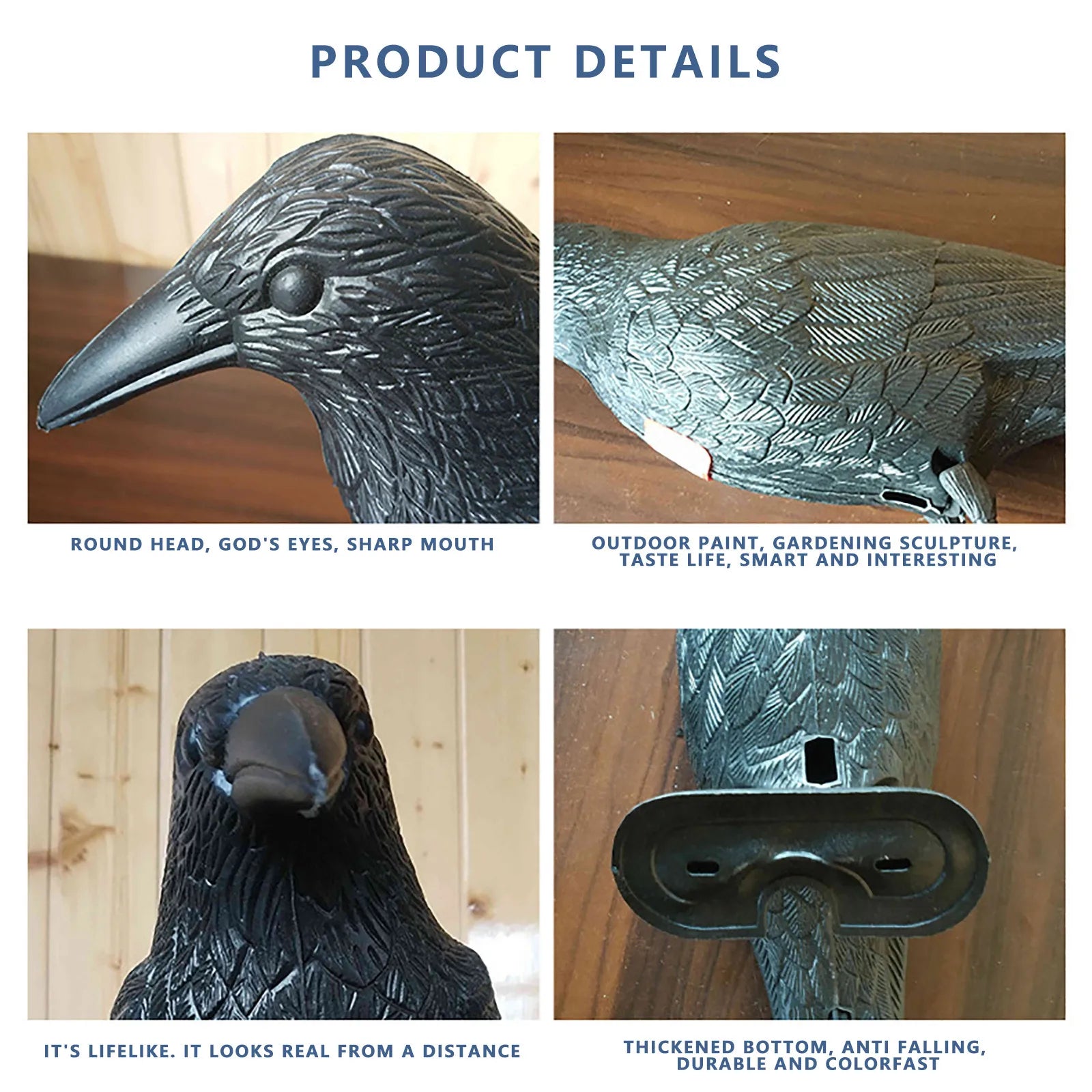 Fake Crow Bird Repellent Decoy – Pigeon & Pest Deterrent Bird Repellent Decoy Oasis Select