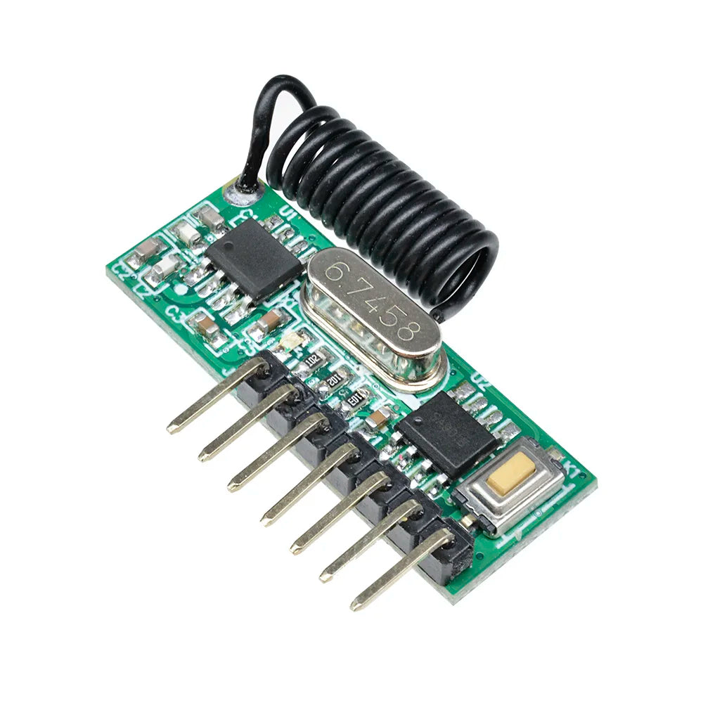 433MHz 4-Channel Universal Decoding Receiver Module DC 3.3–5V Wireless Remote Control Learning Module Oasis Select