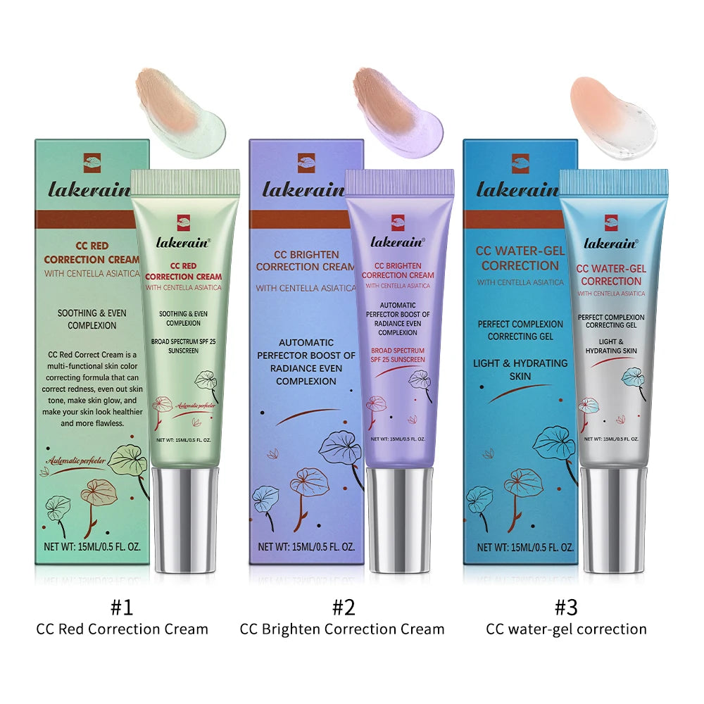 CC Cream Color Changing Liquid Foundation Centella Korean High Coverage Foundation Foundation Cream for Face Base Makeup Oasis Select 3pcs