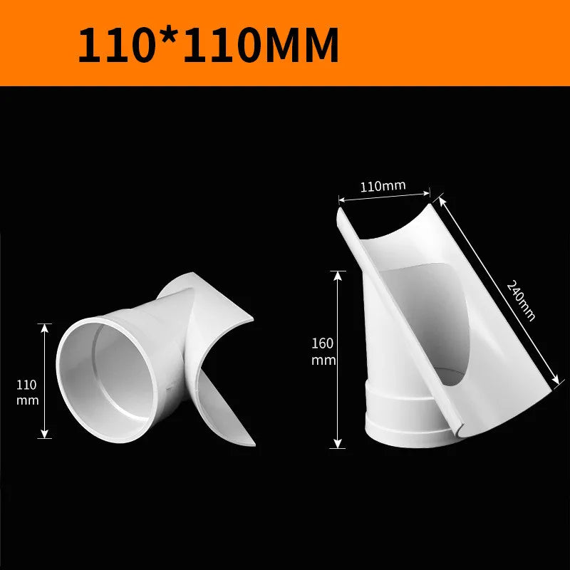 PVC Open Tee Pipe joint Repair Patch Drain Pipe Adapter Tube Connectors for Home Outdoor Industrial Plumbing Accessories Oasis Select 110x110mm 1 Other