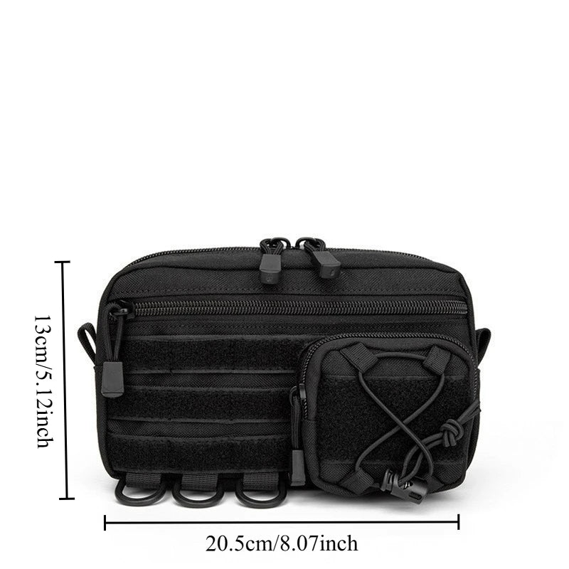 1pcs Waist Fanny Pack Men Multifunctional Hip Bag Portable Mobile Gear Pouch Outdoor Tool Bag for Climbing Camping Oasis Select black
