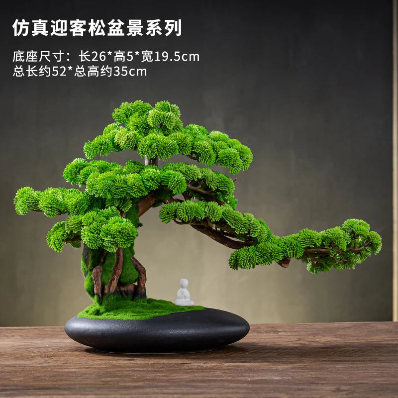 Large beauty Luo Han pine new Chinese entrance club interior decoration landscape fake tree simulation tree pine Oasis Select F