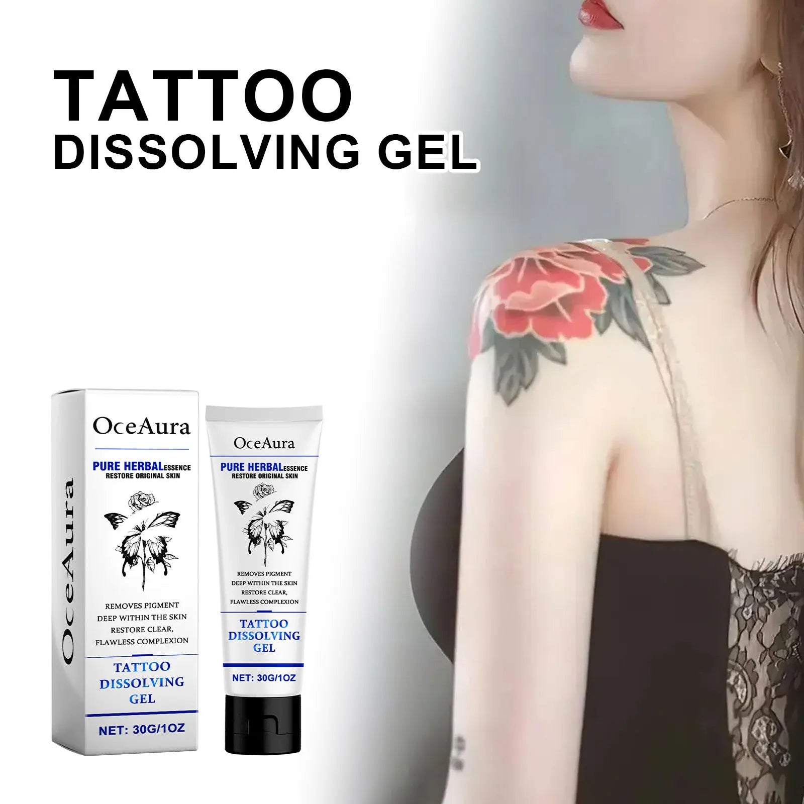 OceAura Tattoo Removal Gel – Painless Fading & Skin Repair Tattoo Removal Gel Oasis Select