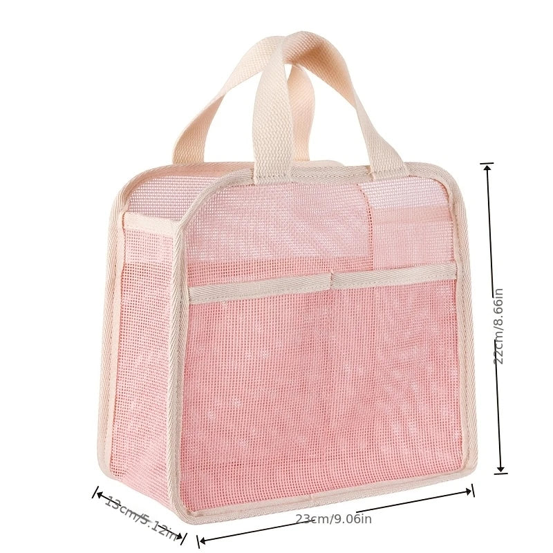 Mesh Portable Shower Caddy, Large-capacity Shower Bag, Also Suitable for Beach, Swimming, and Gym Use,Oversized Beach Bag Oasis Select
