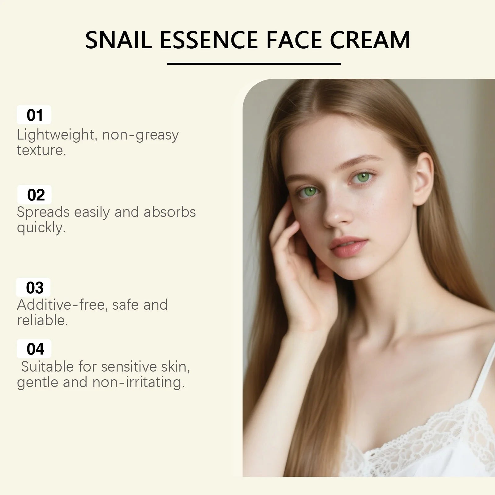Hoygi Snail Mucin Face Cream – Anti-Aging & Brightening 60g Snail Mucin Face Cream Oasis Select