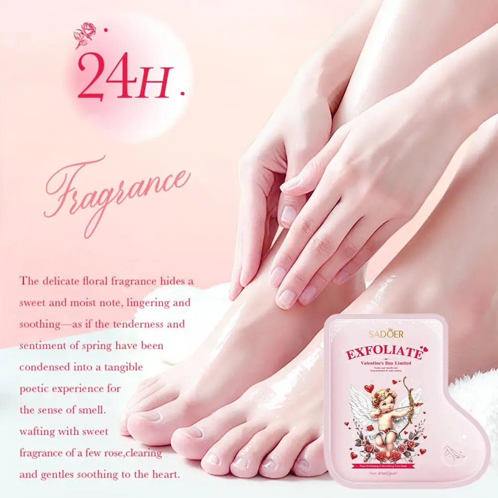 Rose Exfoliating Foot Mask – Moisturizing & Smoothing Socks