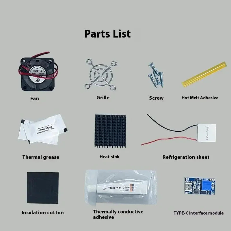 1 Set 40*40MM Semiconductor Refrigeration Chip SR-01 5V DIY Thermoelectric Cooler Peltier Elemente Module Oasis Select