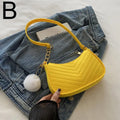 Mini Felt Saddle Bag – Women's Shoulder & Underarm Handbag Felt Shoulder Bag Oasis Select Yellow