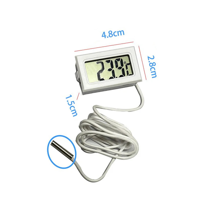 1PC 48mm Aquarium Electronic Thermometer,Precise Measurement,Fish Tank Embedded Thermometer,Aquarium Accessories Oasis Select