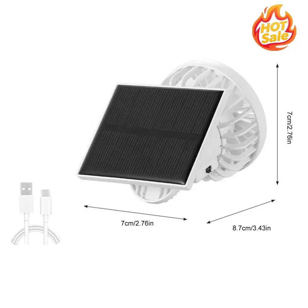 Solar Energy & Portable Clamp Fans with Solar Energy Hands-Free Cooling Fans for Tents Hiking Power Outage Emergency Use Oasis Select